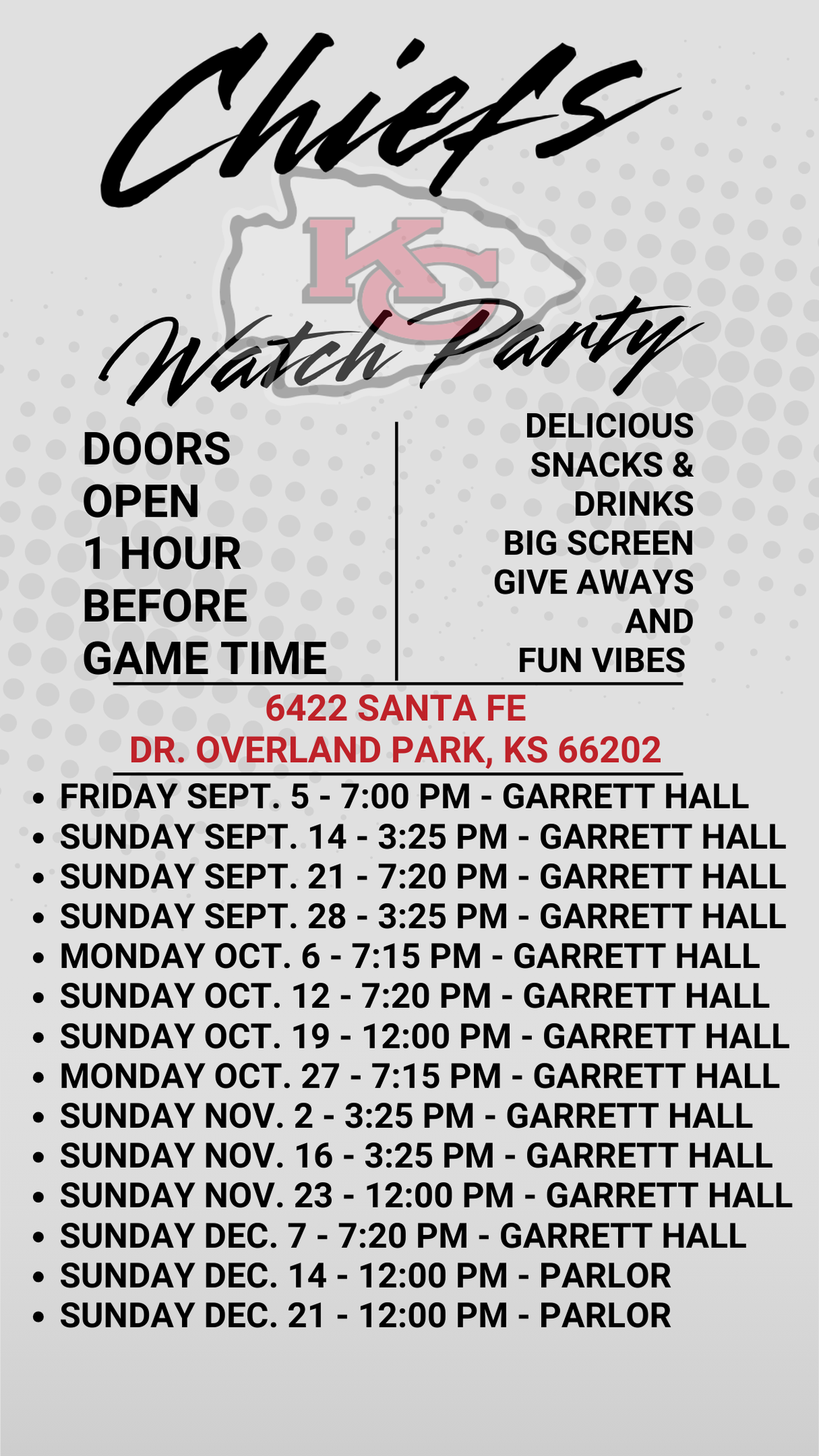 Free Chiefs Watch Party